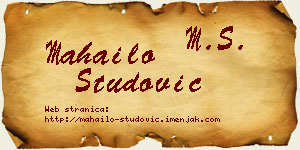 Mahailo Studović vizit kartica